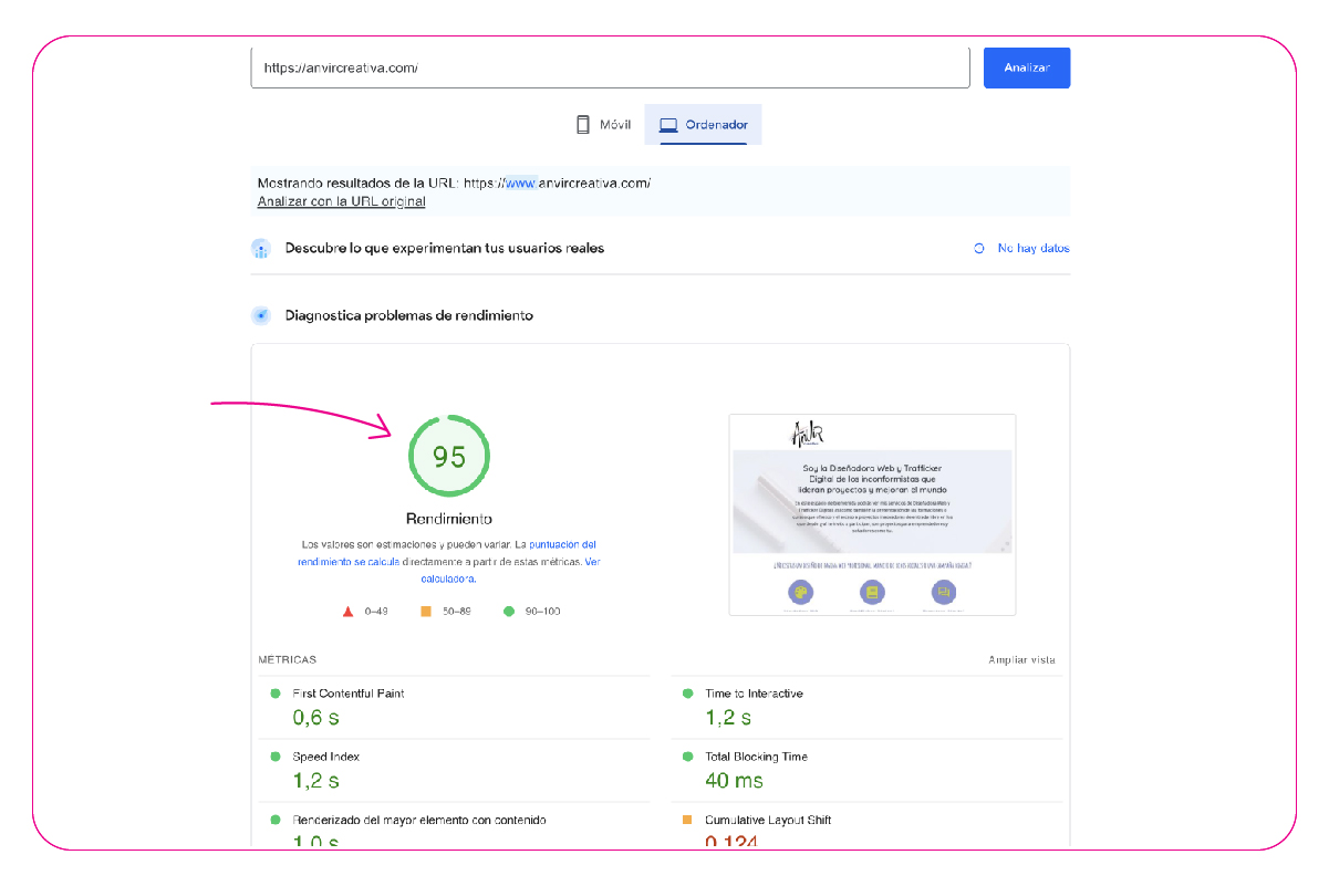 contratar diseñador web para velocidad de carga